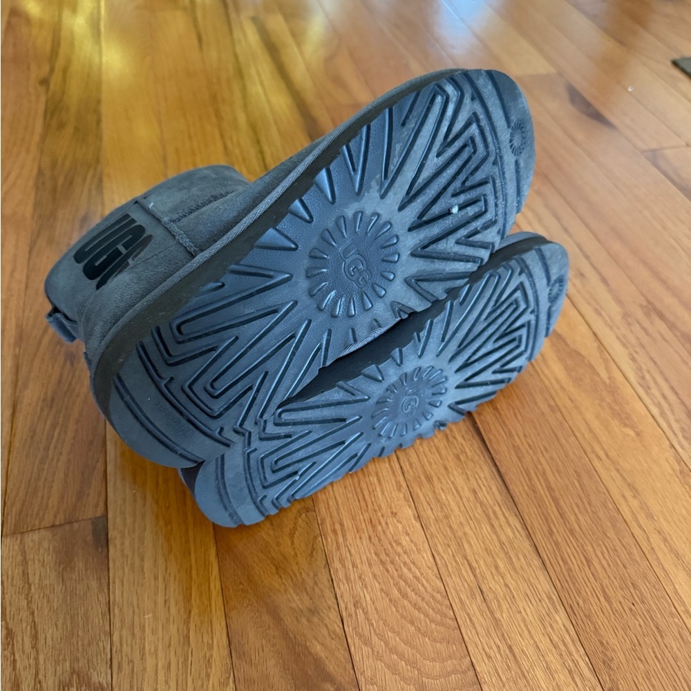 UGG Charcoal Suede Short Boots - Picture 6 of 7